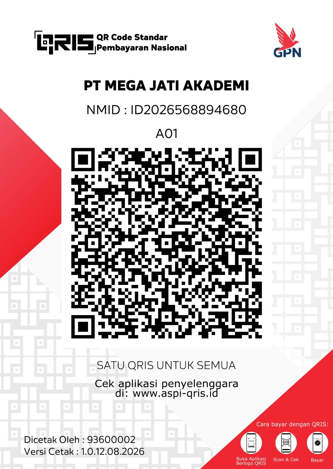 Informasi pembayaran QRIS