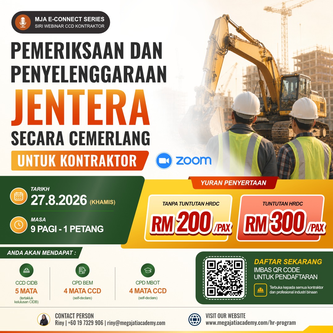 Pemeriksaan dan Penyelenggaraan Jentera Secara Cemerlang Untuk Kontraktor